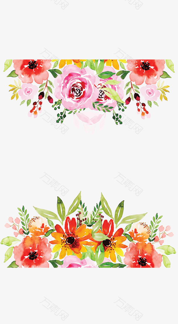 浪漫夏天美丽花丛