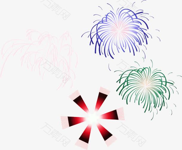 璀璨烟花矢量素材
