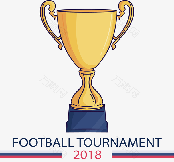 卡通金色世界杯奖杯