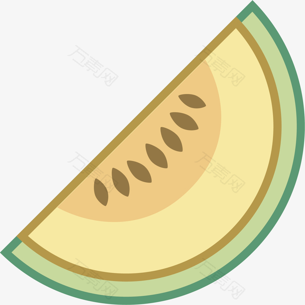 黄色哈密瓜卡通插画