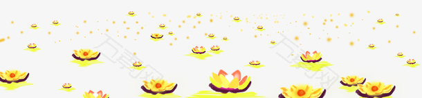 中国传统节日中元节莲花灯