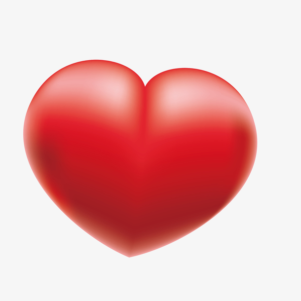 矢量手绘创意红色情人节爱心