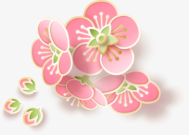 梅花卡通 素材 免费梅花卡通图片素材 梅花卡通素材大全 万素网