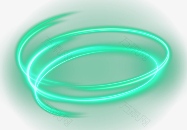绿色炫酷装饰光效矢量素材