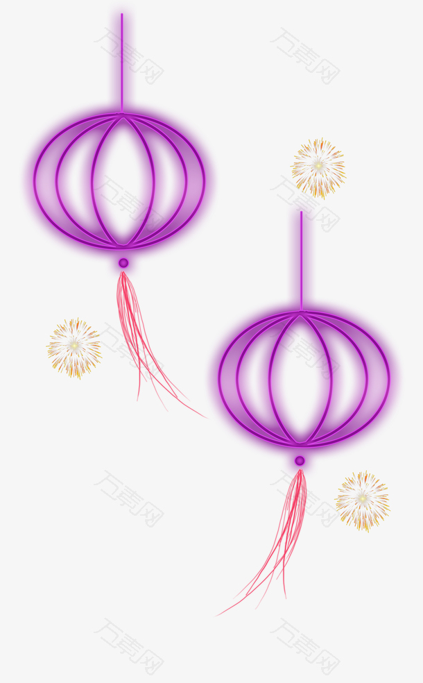 灯笼手绘风节日