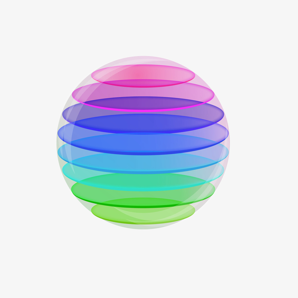 手绘彩色球体渐变