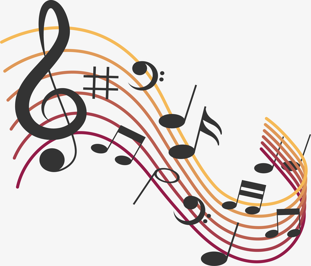 五线谱水果素材