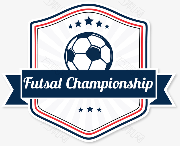 矢量五人制足球图标