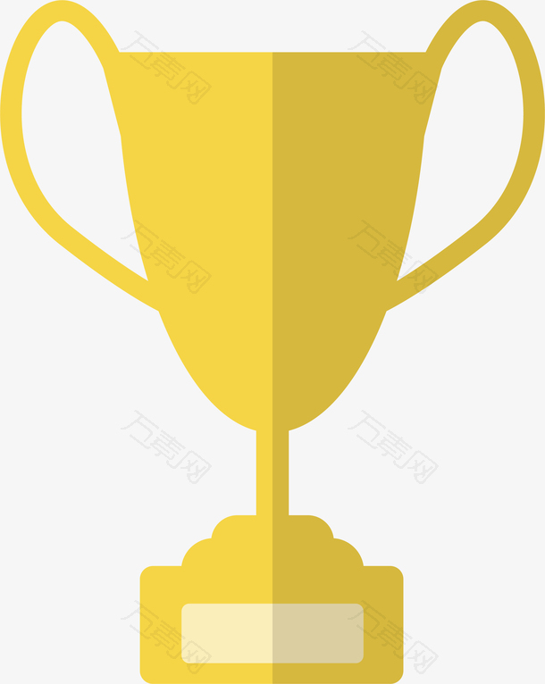 手绘足球运动奖杯图标矢量素材