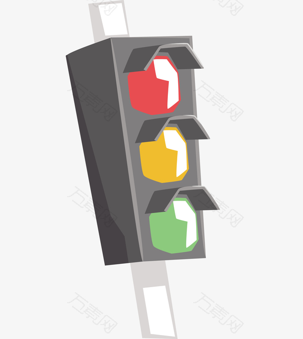 一个黑色矢量交通灯
