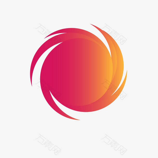 装饰矢量卡通扁平化旋涡纹png