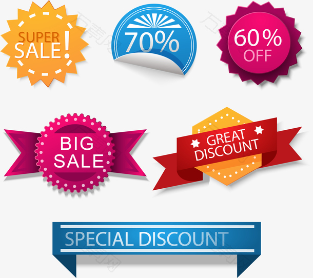 贴纸打折标签