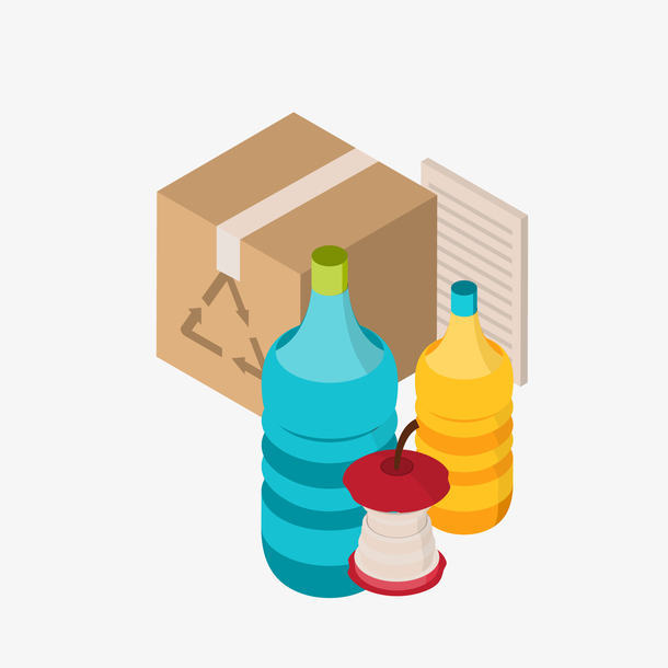 卡通生活垃圾设计