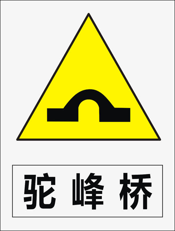 涵洞和驼峰桥的标志图片