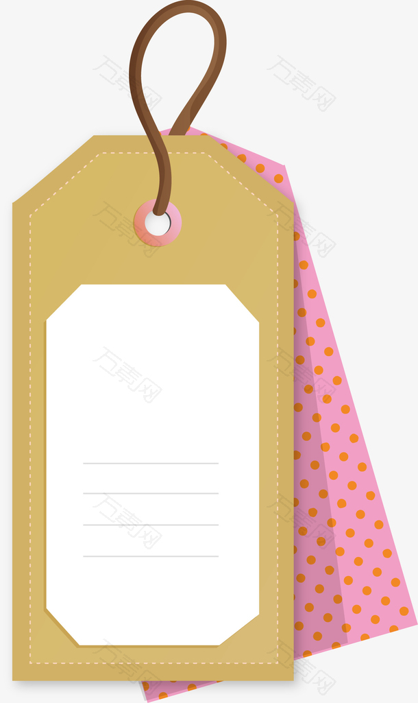 矢量服装吊牌png图