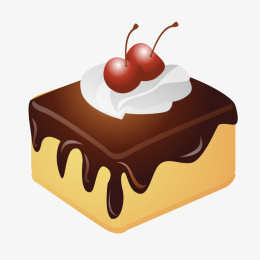 巧克力美味蛋糕卡通图标