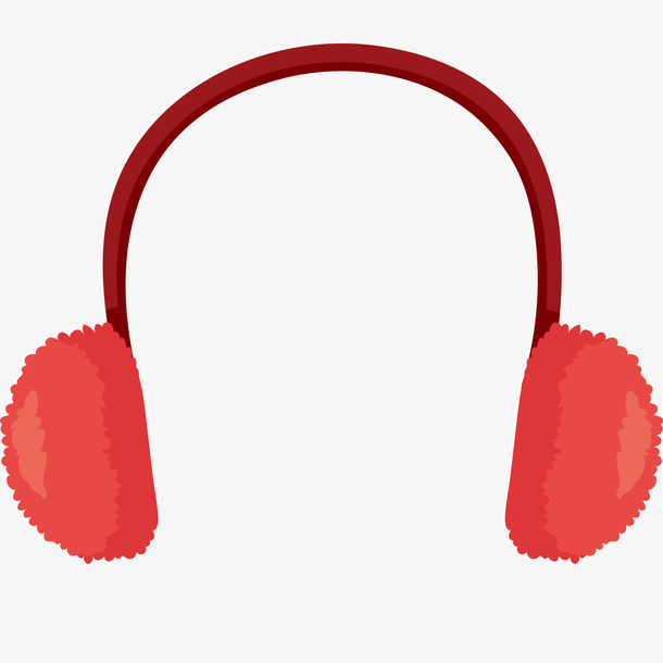 御寒耳罩矢量插画