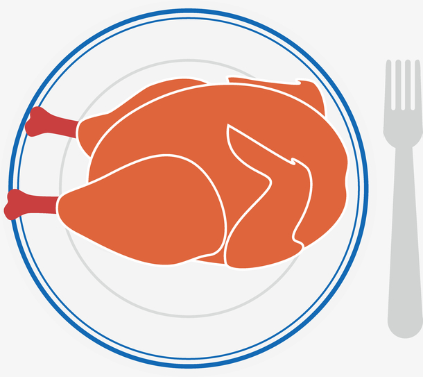 矢量卡通美食酱鸡素材