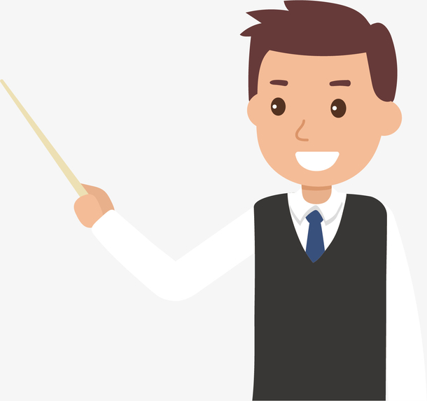 矢量图自信的老师