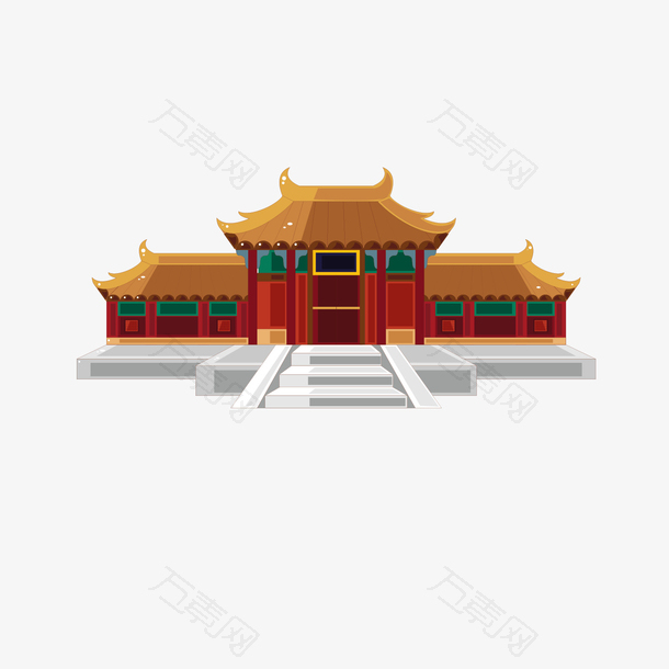 中国天安门矢量手绘