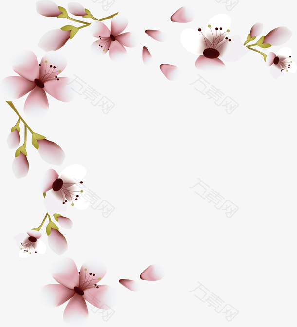 浪漫日本樱花花瓣