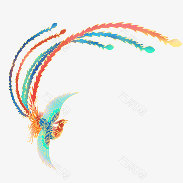 国潮风凤凰插画