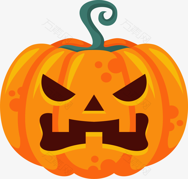 恐怖表情万圣节南瓜