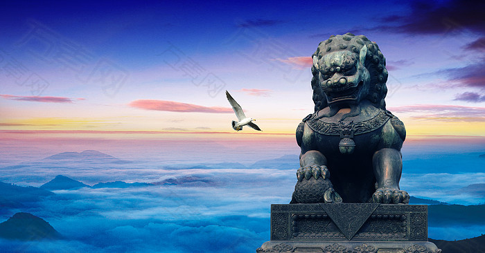 蓝色大气商务背景