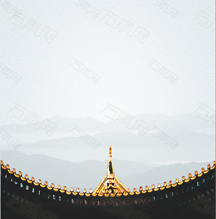 中国风屋檐背景