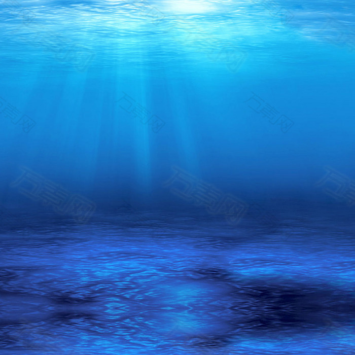 湛蓝海底背景