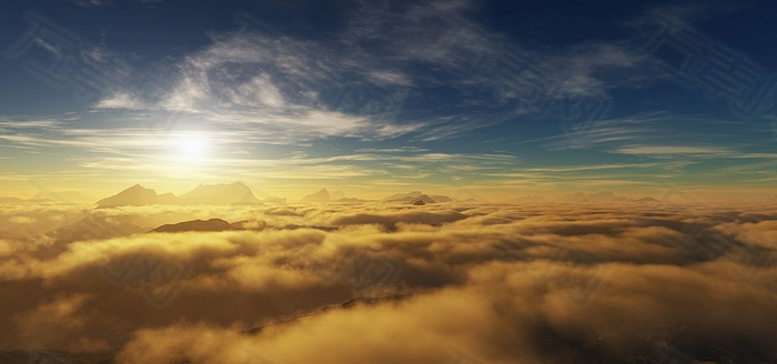 蓝天白云云海背景_海报banner_1920*900px_编号13346_jpg格式_万素网