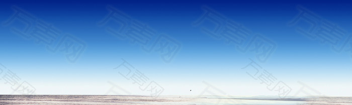蓝色天空大海背景banner