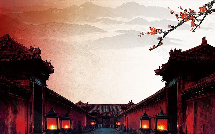 夜间皇宫背景