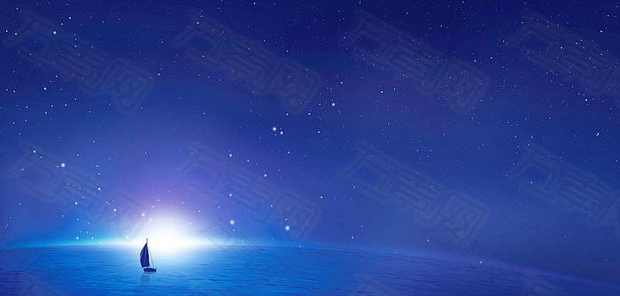 蓝色夜空背景
