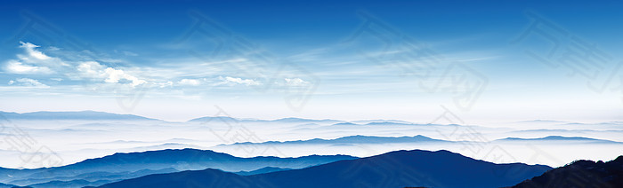 大气山顶云层背景
