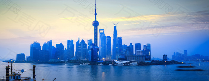 上海夜景banner素材