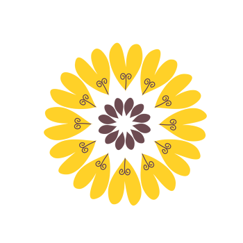 菊花式的图标对称