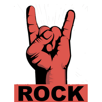 rock手指红色复古海报