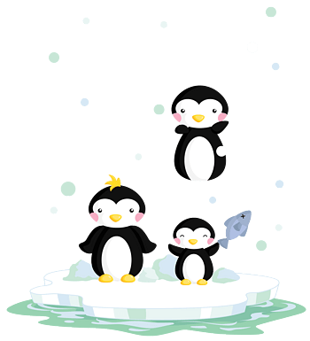 矢量南极企鹅素材