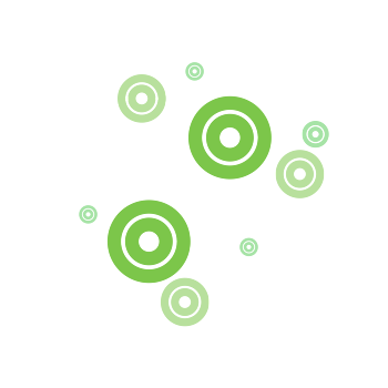 绿色圆圈装饰元素