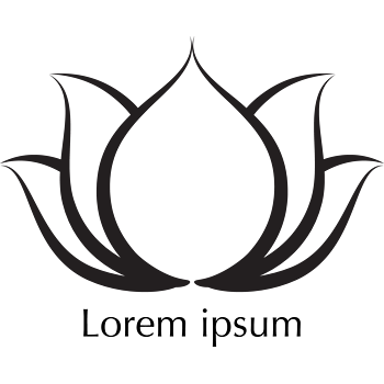 装饰黑色莲花logo