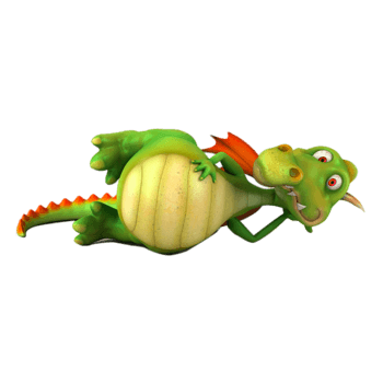 躺着的卡通青蛙