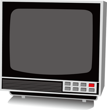 黑白老旧复古电视机家电背景素材