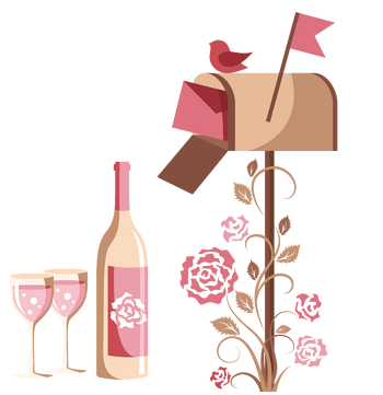 红酒玫瑰矢量