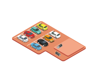 卡通停车场矢量素材