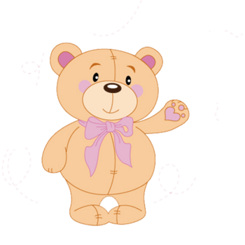 4款可爱卡通泰迪熊矢量素材