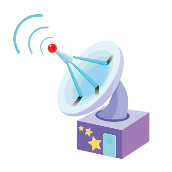 卡通信号接收器模型