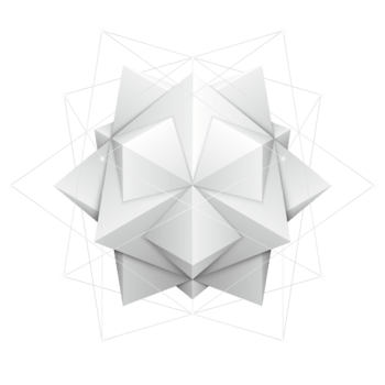 白色立体不规则图形