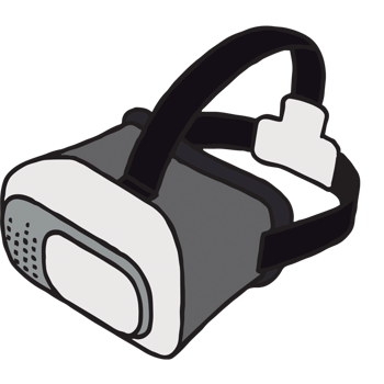 矢量灰色vr眼镜素材