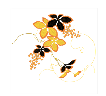 中国风素色绣花